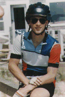 Lee Levitt in cycling clothes